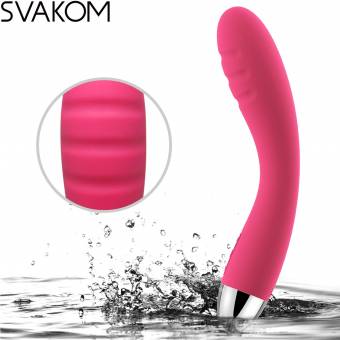 SVAKOM Betty Vibrador Recargable de Silicona con Cabeza Acanalado, 6 Modos Vibraciónes Fuertes y Punto-G Estimulación, Juguetes Sexuales Impermeables, Color Rosa. Envíos a Guipúzcoa