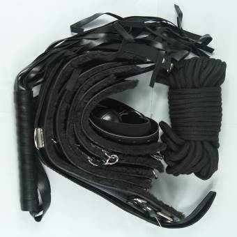 Demarkt 7pcs de cuero felpa Bondage Equipo Kits para el amor (Negro). Envíos a Granada