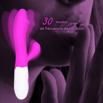 Donix mujeres de silicona vibrador femenino del G-punto del clítoris vibrante doble estimulación Massager Wand consolador masturbación juguete del sexo Individual / Pareja .... Envíos a Granada