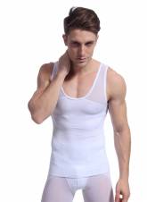 YIZYIF M-L Shapewear De Compresión De Los Hombres Sin Mangas Adelgazarla Camisa Del Chaleco De Esculpir El Cuerpo Para Hombre Blanco L. Envíos a Guadalajara