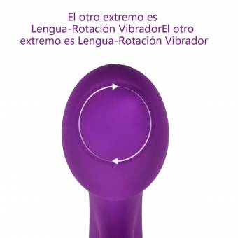 Lovey Angel 360 Grado Lengua-Rotación Oral Sexo Dual Motor+14 Modos Silicona Vibrador Impermeable Recargable Consolador Sexual Para Mujer,Dual Estimulación para Punto G y Clítoris. Envíos a Almer&iacu