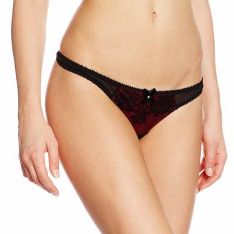 Ann Summers Triple Boost, Tangas para Mujer, Rojo (Rojo/Negro), 36. Envíos a Las Palmas