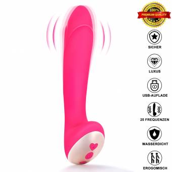 Vibradores Sexuales Mujer, Louviva Masajeador con 25 Modos de Silicona Consoladores Sexuales Mujer Impermeable, Recarga por USB, Juguetes Eróticos, Regalos para Pareja-Color Rosa. Envíos a Zaragoza
