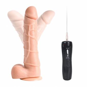 ZEMALIA Emperador Romano Dildo de 19.5cm Masajeador de Silicona Realista Glande Con Poderosa Succión Para el Pene （B）. Envíos a Girona