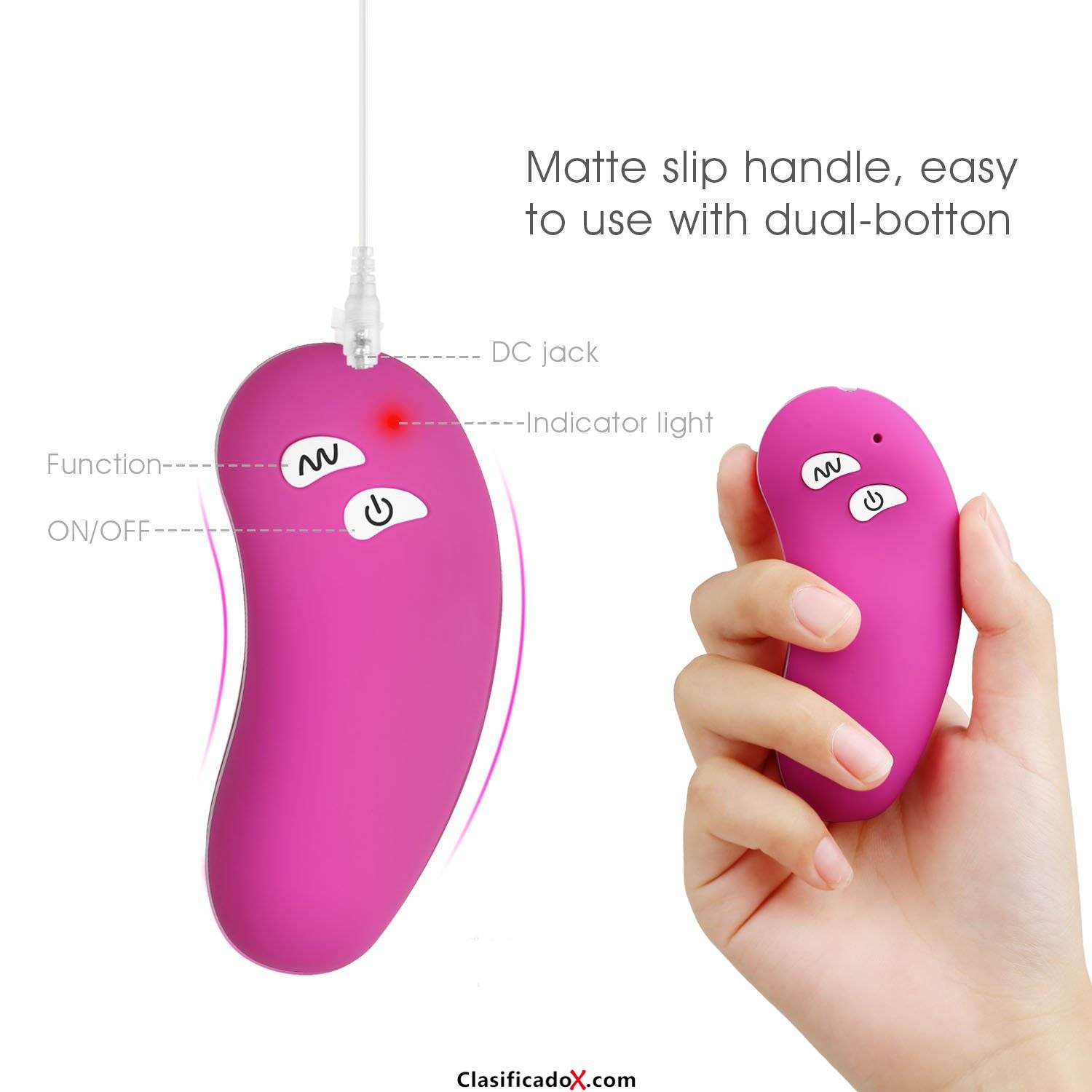 Vibrador, Loveryoyo Huevo Vibrante Portátil con 12 Modos Vibraciones para Estimulación del Clítoris, Próstata, Parte Sensible, Silicona, Cargable, Juguete Erótico Regalo Sexual Impremeable-Rosa. Envío
