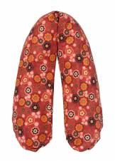 Flexofill 2008-1-554 - Almohada para lactancia con funda incluida, XL (190 x 40 cm), Rojo (Flores retro). Envíos a Ourense