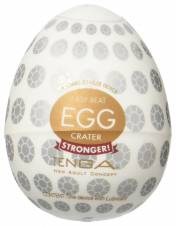 Tenga Huevo Crater, Funda Masturbadora, 4.9 x 6.1 x 4.9 cm, Color Blanco / Marrón / Plata - 44 gr. Envíos a Las Palmas