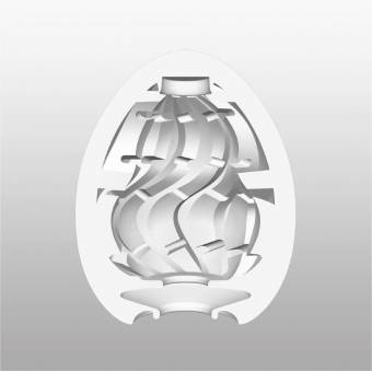 Tenga Huevo Twister, Funda Masturbadora, 4.9 x 6.1 x 4.9 cm, Color Blanco / Naranja / Plata - 42 gr. Envíos a Pontevedra