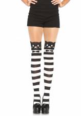 Leg Avenue medias con los gatos Patrón Negro / blanco Tamaño. Envíos a Cuenca