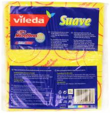 Vileda - Suave - Bayetas con 30% microfibras - 2 unidades + 1 unidad gratis. Envíos a Navarra