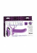 Fetish Fantasy Elite Vibrating Hollow Strap-On Purpura Dildo con Arnés - 439 gr. Envíos a Valladolid