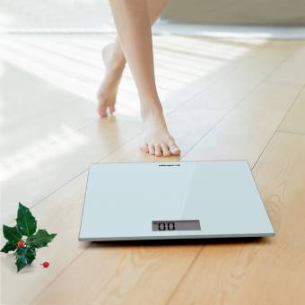 Accuweight Báscula de Baño Digital de Alta Medición Precisa 180 kg, Balanza Digital Baño, Súper fino, de silver Vidrio. Envíos a Vizcaya