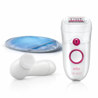 Braun Silk-épil 5 Power 5-329 - Depiladora eléctrica, 3 accesorios, incluido un cepillo facial. Envíos a Segovia