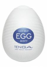 Tenga Huevo Misty, Funda Masturbadora, 4.9 x 6.1 x 4.9 cm, Color Blanco / Azul Marino / Plata - 40 gr. Envíos a Asturias