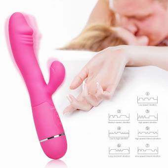 Louviva Alice 10 Modos Vibrador Silicona Impermeable Dual Estimulación para G-Punto (Rosa). Envíos a Alacant
