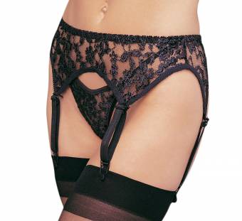 LEG AVENUE LIGUERO DE ENCAJE CON TANGA A JUEGO NEGRO PLUS. Envíos a Almería