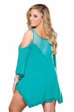 Shirley de Hollywood Número x3257 Tamaño 3 X Azul Rayón punto Sleepshirt con tanga. Envíos a Granada