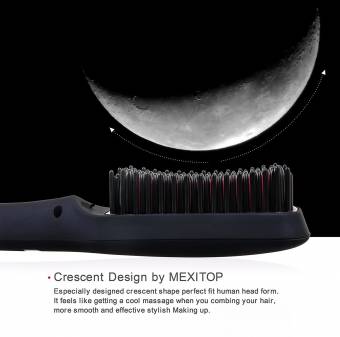 [2017 – La Nueva Versión] Cepillo Alisador Eléctrico, MEXITOP 2 en 1Cepillo alisador de pelo con Tecnología de Calentamiento MCH + Cepillo Iónico para Diferentes Tipos de Cabello, Pantalla LED, Funció