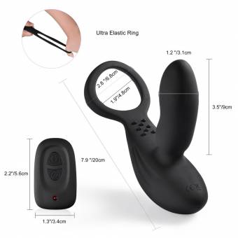 Utimi Plug Anales 11 Modos de Vibración Vibrador Control Remoto Estimulador Prostata Anillo Pene Masajeador de Próstata. Envíos a Almería
