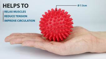 Bola masajeadora con pinchos beenax (Juego de 2) - perfecto para fascitis plantar, tejido de punto de activación, profundo, acupresión, reflexología - diseñado para aliviar el estrés y relajar músculo