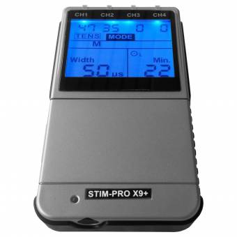 Electroestimulador TENS EMS para alivio del dolor, musculación y masaje - 4 canales - 45 programas. Aparato profesional para uso personal. Envíos a Almería
