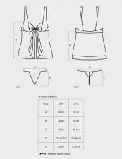 Obsessiveamanta Babydoll Camisón Con Tanga,S/M,Negro. Envíos a Huelva