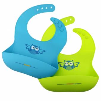 Philonext 2 Pack Babero de bebé del silicona, anti-bacterias impermeable, resistente y suave babero alimenticio de silicona para bebé niño o niña. Envíos a Las Palmas