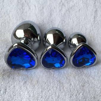 Rawdah Berg Crystal color plata acero inoxidable plug anal metal patio trasero enganche (L, Azul). Envíos a Segovia
