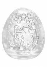 Tenga Huevo Keith Haring Dance, Funda Masturbadora, 4.9 x 6.1 x 4.9 cm, Color Blanco / Multicolor - 43 gr. Envíos a Granada