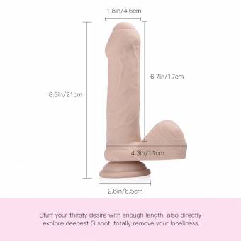 Utimi Consoladores Dildo Realístico de 21cm de Silicona Estimulador de Punto G con Venas y Testículos. Envíos a Palencia