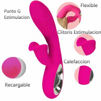 Amoretti 7 Modos Dual Motor Función de Calefacción Impermeable Recargable Suave Inteligente Masajeador P-ara Mujere. Envíos a Granada