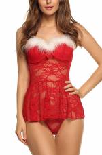Avidlove Babydoll picardías lencería estilo navidad para mujer. Envíos a Almería