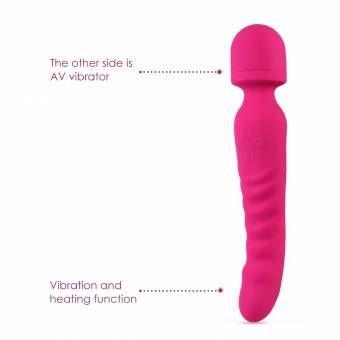 CRDC Life Doble Masajeador de 7 Frecuencias Calentador Recargable de Silicona Impermeable Vibrador, Masajeadores Eléctricos de Mano, Masajeador Consolador para Mujeres, Dual Estimulación para Punto G 