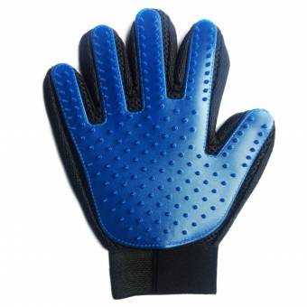 Fypo Guantes para Cepillar Mascotas y Quitar Pelos TPR Manopla Masaje Perros y Gatos Tamaño Ajustable Azul (1 Pieza Derecha). Envíos a Zamora