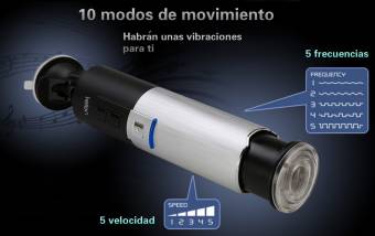 Hieha Masturbádor Blanco y Negro Copa Masturbación Automática Maculino Vagina Imitada Realista de Silicona Juguete Sexual masajeador para Hombres 3D Sensación Auntética. Envíos a Girona