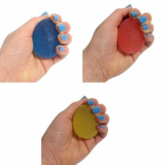 KurtzyTM Set de 3 Bolas Anti Estrés Terapéuticas en Forma de Huevo para Fortalecer las Muñecas y Ejercitar el Agarre. Envíos a Cáceres