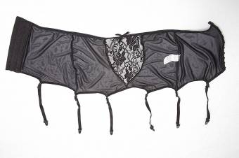 SheShy mujeres atractivas más tamaño de alta cintura de encaje ahueca-hacia fuera correa de liga (XXXXL, Negro). Envíos a Zaragoza