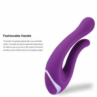 Utimi Vibrador de Clítoris y Pene en Forma de C 10 Velocidad Vibración Unisex Recargable Doble Ma. Envíos a León