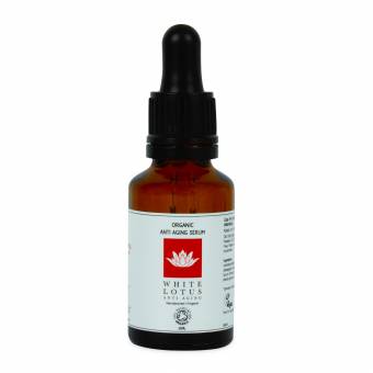 White Lotus Anti Aging: Serum Antiarrugas Facial No Graso Orgánico Pieles Sensibles con Aceite de Té Verde y Vitamina C - Hidratante Reafirmante Antiedad Antirojeces Antiacné - Mujer y Hombre - 25ml. 
