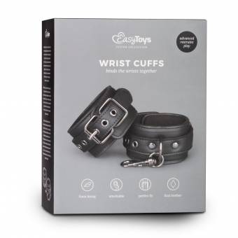 Easytoys Esposas de Cuero Negro - 1 Unidad. Envíos a Valladolid