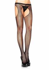 Leg Avenue plus size negro sin entrepierna Suspender Medias. Envíos a Guipúzcoa