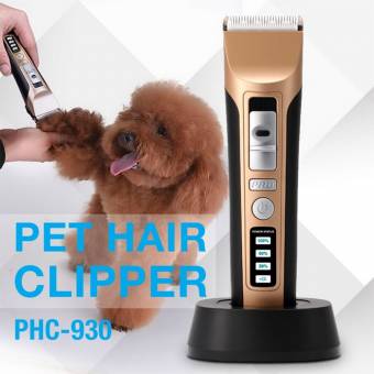 Mascota Aseo  Clíper, Profesional Cerámico Eléctrico Recargable Perro Gato Aseo Tijeras Equipo Animales  Gato Cabello Cortadores Cuerda Sin cable Eléctrico tijeras (UK Plug, El enchufe de la UE incluy