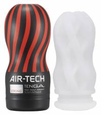Tenga Air Tech Strong, Funda Masturbadora, 6.9 × 15.5 x 6.9 cm, Color Rojo / Negro - 235 gr. Envíos a Asturias