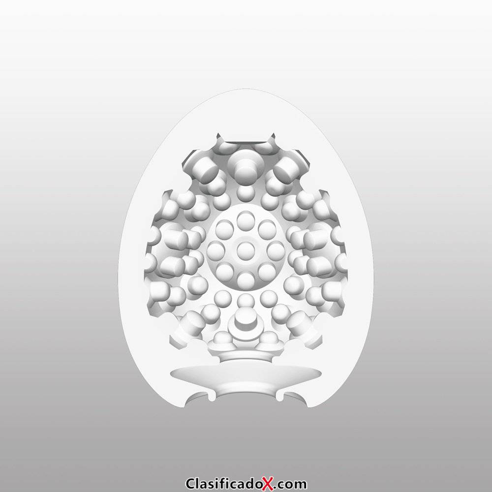 Tenga Huevo Clicker, Funda Masturbadora, 4.9 x 6.1 x 4.9 cm, Color Blanco / Verde Lima / Plata - 41 gr. Envíos a Asturias