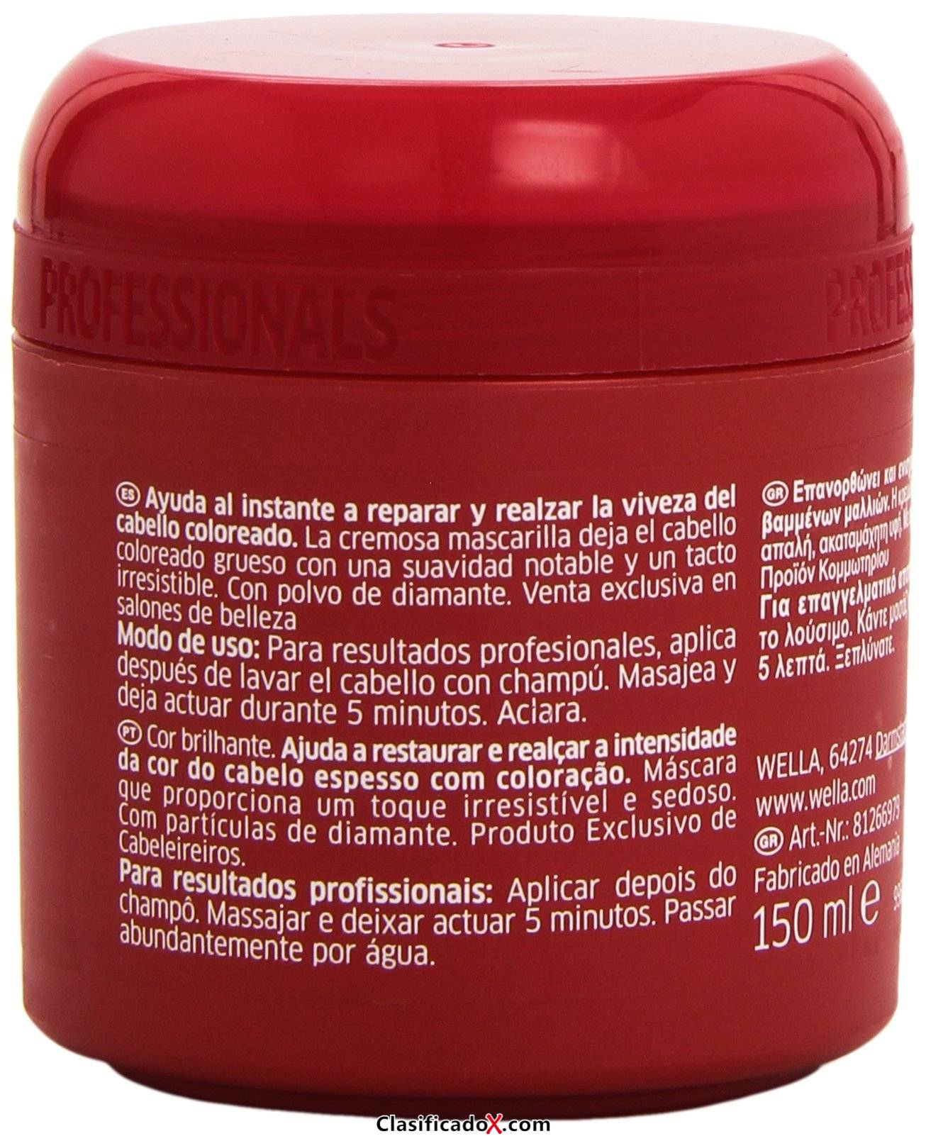 WELLA BRILLIANCE mask coarse hair 150 ml. Envíos a Huelva