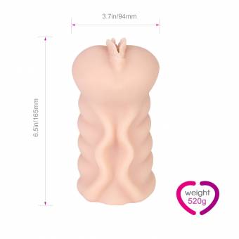 Louviva Masajeador - Realístita, silicona médica, Fácil de Lavar, 16.5cm*9.4cm. Envíos a Huelva