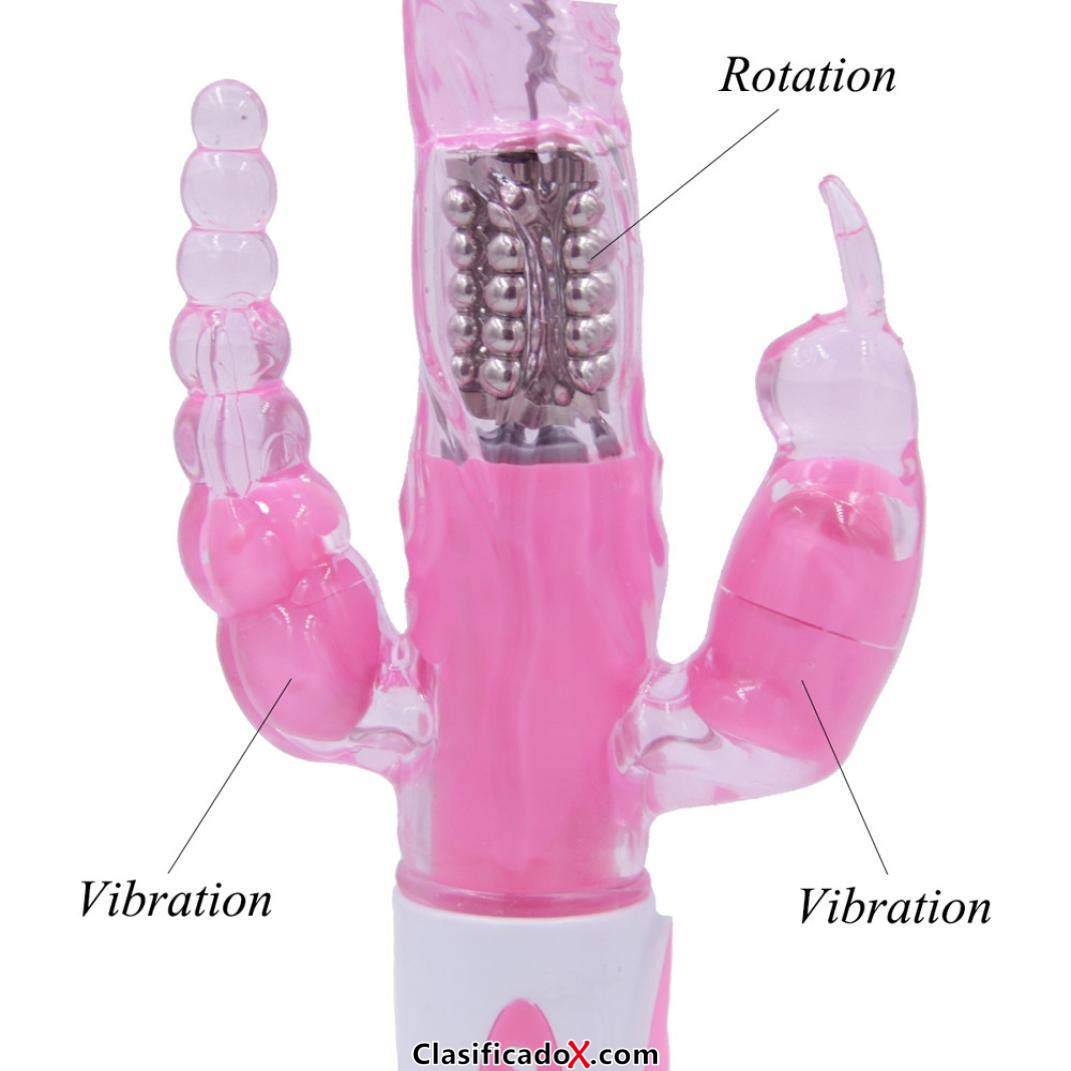 Productos para Adultos de BaZhaHei, Vibrador masturbación Femenina del Juguete Adulto del Sexo Que Empuja el vibrador del Conejo del consolador G-Punto Massager multispeed Femenino sexuales Adultos.