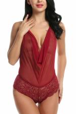 Avidlove Mujer Pijama Ropa Interior Correa Encaje V Profundo Picardías(Rojo XL). Envíos a Cáceres
