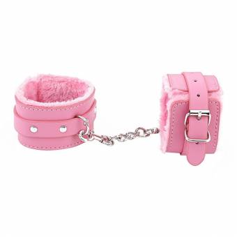 NINGNETI Sexo Juguetes Pareja PU De Felpa Ajustable Cuero Esclavo MuñEca Y Tobillo Esposas Mano Restricciones Juguete (Rosa). Envíos a Segovia