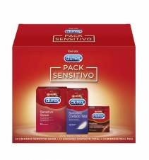 Durex Pack Preservativos Sensitivo Suave + Sensitivo Contacto Total + Real Feel 39 condones. Envíos a Murcia